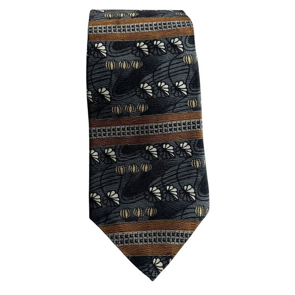 Vintage Evan-Picone 100% Silk Necktie Floral Pattern Business Career Fashion - Picture 7 of 10